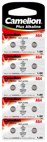 200x AG4 LR66 KNOPFZELLEN 177 377 GP77A SR626W CAMELION