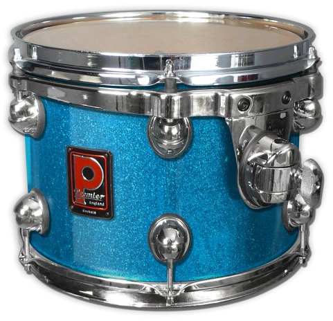 Premier Drums Genista Series 43203BLX 1-Piece Birch 13x9 Inches Standard Tom, Drum Set (Blue Sparkle Lacquer)