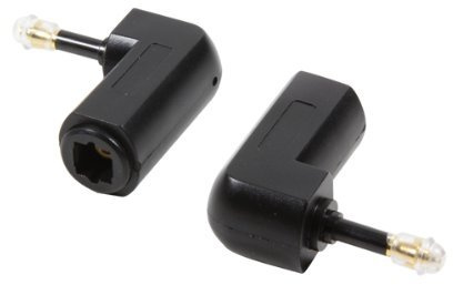 BIGtec 90° Toslink Adapter Toslink Converter Audio Adapter 1 x 3,5mm mini Stecker - 1 x Toslink Buchse
