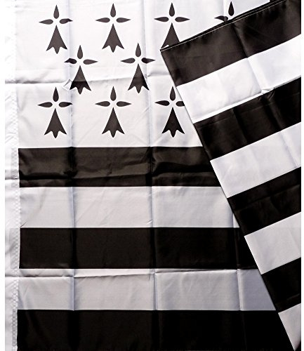 Rêves de Bretagne Drapeau Breton 90x150 (Le Gwen ha du)