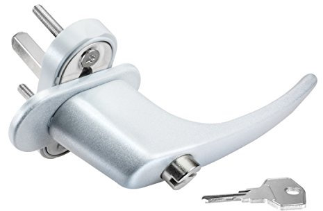 Alu Fenstergriff in Silber F1 abschließbar - Stiftlänge 30mm