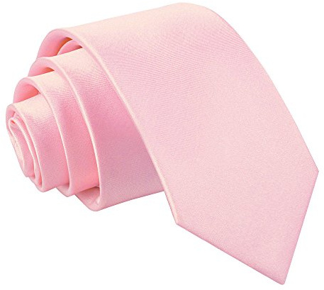 DQT Vanlig glansig satin polyester bröllop slips för pojkar 8+ år gamla