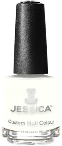 JESSICA Custom Colour Long Lasting Nail Polish, Ivory, Wedding Gown, 14.8ml | Soft ivory crème shade, Chip resistant nail polish, Rich colour with high-gloss finish, Professional nail paint