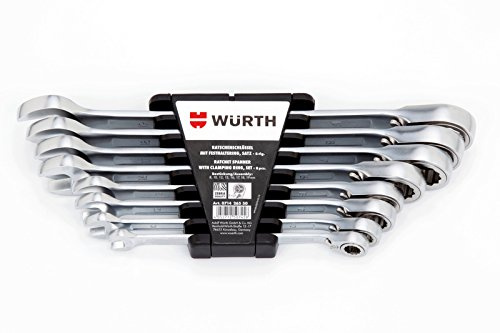 Zebra Würth Ratschen Ringmaulschlüssel Satz umschaltbar 8 Teile