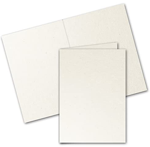 ARTOZ 50x Doppelkarten DIN A6 - Farbe: tortilla (creme/Eierschalen) - 10,5 x 14,8 cm - hochdoppelt - Serie Greenline