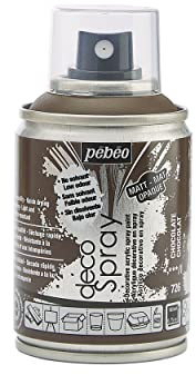 Pébéo - Peinture Acrylique en Spray - Pour la Décoration Multi Supports en Intérieur et Extérieur - Base Eau, Faible Odeur - 100 ml - Finition Mate - Coloris Chocolat