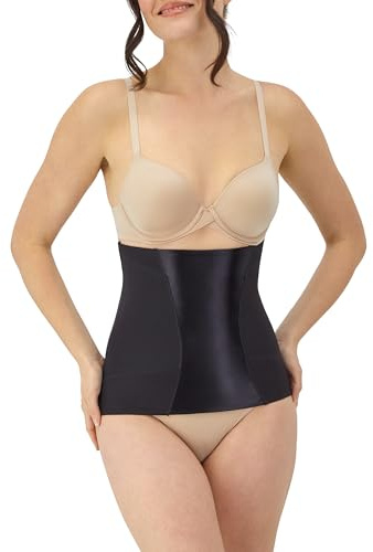 Maidenform Midjeformare för kvinnor enkel uppsamling midjeband fast kontroll, svart, M