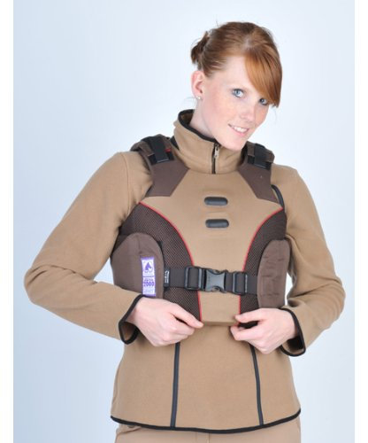 HKM SPORTS EQUIPMENT Sicherheitsweste -High Tech-, Farbe:braun/beige, Groesse:Kinder L