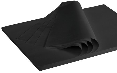 Seidenpapier Schwarz 28g/qm 375x500mm 2 Kg/ ca. 380 Blatt