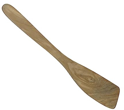 Bérard Wender gebogen 30 cm, Küchenhelfer aus Olivenholz, Unikat | natürliche Maserung, strapazierfähig, langlebig, geruchsresistent, hygienisch, verschleißfest, für Pfannen und Töpfe