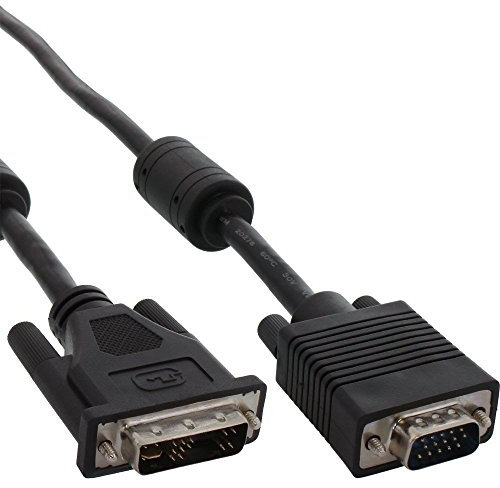 InLine 17782 A 3 m DVI-A VGA, D-Sub) Nero Adattatore di cavo video – Adattatori di cavo video, 3 m, DVI-A, VGA, D-Sub, Male Connector/Male Connector, Nero)