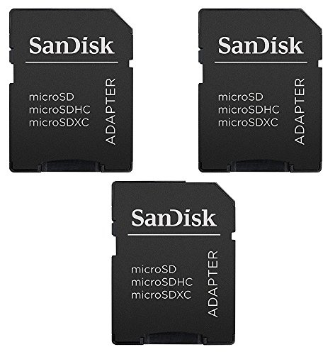 Sandisk Adapter für MicroSD / MicroSDHC / SDHC, kompatibel mit Speicherkarten bis zu 32 GB Kapazität, 3 Stück