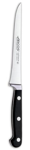 Arcos Serie Clasica - Cuchillo Deshuesador - Hoja de Acero Inoxidable Forjado NITRUM 160 mm - Mango de Polioximetileno (POM) Color Negro