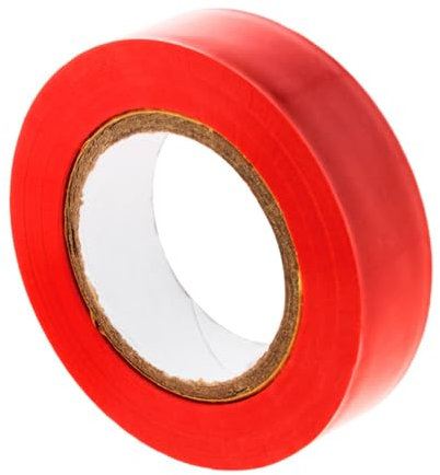 Zenitech - Nastro Adesivo Isolante In PVC 0,15mm - Ideale Per Lavori Elettrici - Larghezza 15mm - Lunghezza 10m - Facile Identificazione - Rosso - 10m