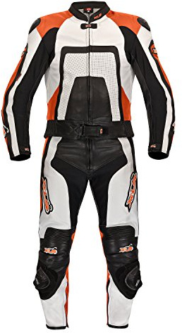 XLS Lederkombi Zweiteiler Orange Motorradkombi zweiteilig