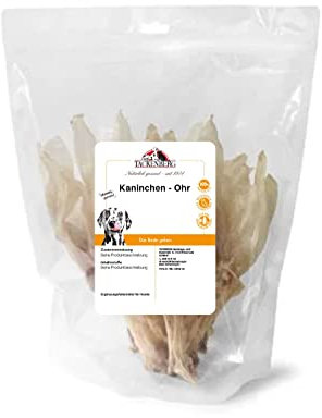 Tackenberg - Kaninchenohren ohne Fell für Hunde - 250 g - Premiumqualität von Tackenberg