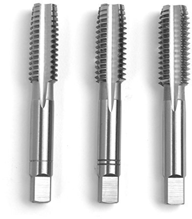 GSR Gewindebohrer|Vor-, Mittel- und Fertigschneider|BSW 3/8-16|3-tlg.|Gewindeschneider Satz|Handgewindebohrer Satz|DIN 2184-2|HSS-G