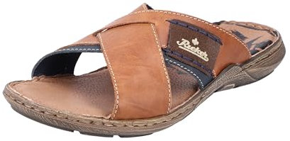 Rieker Men's 22099 Mules, Brown (nut/nautic/zimt/navy / 25), 8 UK (42 EU)