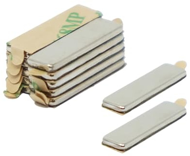 first4magnets Magnet, 1,6 kg, Nordpol sichtbar, selbstklebend, N42, Neodym-Quadermagnet für Handwerksarbeiten (10 Stück)