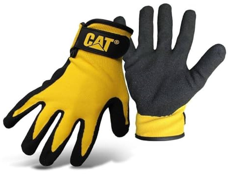 Caterpillar 17416 Nitrile Coated Nylon Shell Gloves / Mens Gloves / Gloves (X Large) (Black)