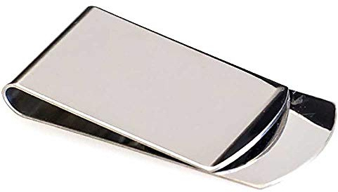Personalised Silver Plated Money Clip In Gift Box - Custom Engraved Text