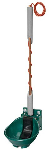 Lister Heizbares Tränkebecken SB 2 H RBH mit Rohrbegleitheizung 24 Volt / 66 Watt (Frostschutz bis ca. -30°C) - mit Druckzungenventil 24 Volt - Tränke Kuh Kühe Rinder Pferd Pferde Stall