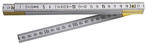 Facom Brass Folding Rule, Metric 2 m x 15 mm