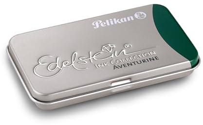 Pelikan Großraum-Tintenpatronen Edelstein Ink, Aventurine (grün) im Metalletui, 6 Stück