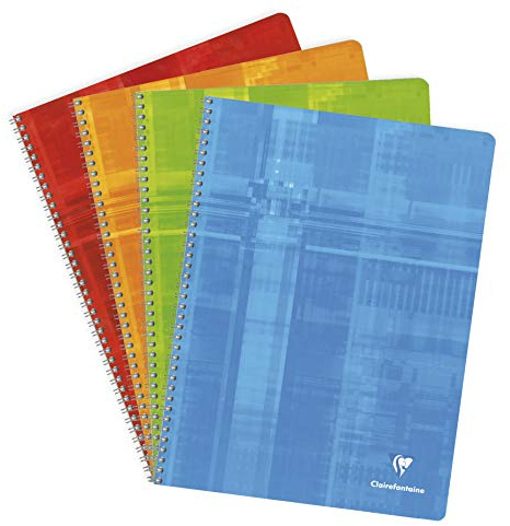 Clairefontaine 8352C Spiralheft A4+ 90 Blatt kariert farbig sortiert