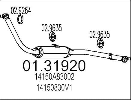MTS Company 01.31920 Vorschalldämpfer