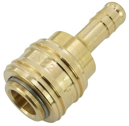 Fittingstore - Druckluftkupplung NW 7,2 mit Schlauchtülle Standard Schnellkupplung (Messing - 8 mm)
