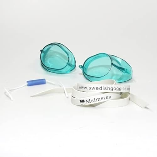 Malmsten Schwedenbrille Classic | Schwimmbrille | Swedish Goggles | Montageset (grün)