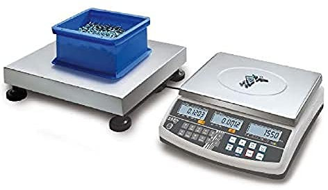KERN Zählsystem zum Zählen Kleinster Teile in Großen Mengen, Maximal Anzeigbare Zählteile 999.999, 300 kg Wägebereich, 0,0001 kg Ablesbarkeit, 650mm x 500mm x 136mm