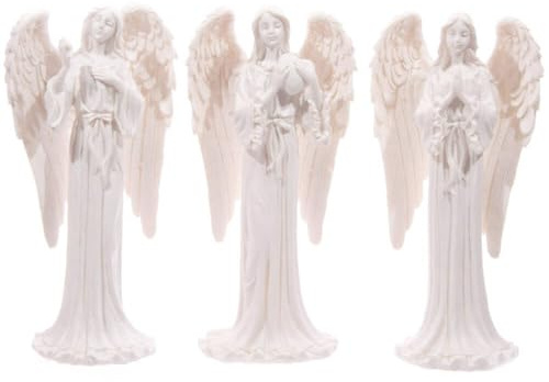Weiß Standing Engel Figur 20cm