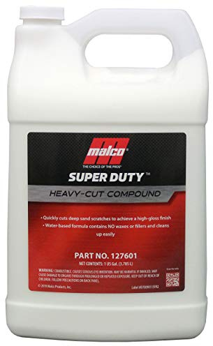 Malco Super Duty Heavy Cut Compound - Professional Cutting, Polishing and Finishing Compound/for Auto Paint Correction, Detailing and Buffing / 1 Gallon (127601)