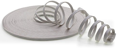 1aTTack.de 40m - CAT6 Flach Netzwerk Patch-Kabel (Weiss - 1 Stück) 1000 Mbit/s Gigabit LAN-Flachkabel CAT.6 Slim Micro Verlegekabel