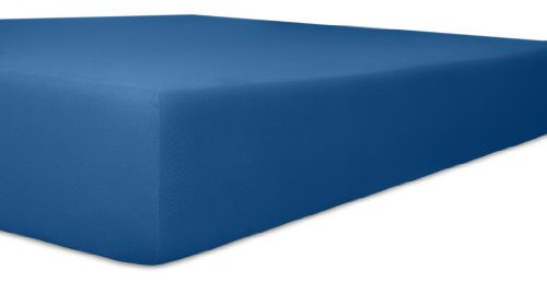 Kneer Spannbettlaken, Spannbetttuch, Easy-Stretch Qualität 25 Größen 180 x 200-200 x 220 cm Kobalt