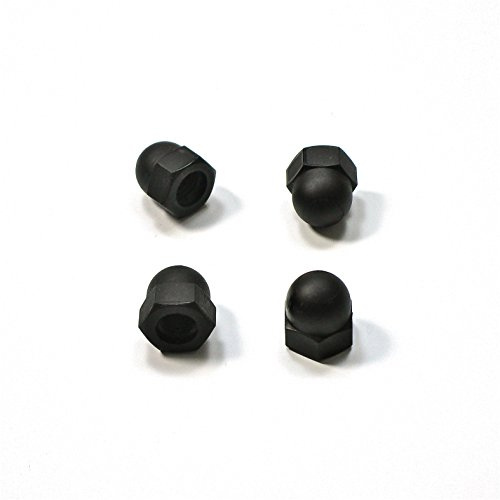 Ajile Kunststoff Hutmutter DIN1587 Schutz Mutter Isolierend aus Polyamid SCHWARZ mit 3 mm M3 Metrisches Innengewinde für 5,5 mm Schlüssel - 20 Stücke - UBO103x20-FBA