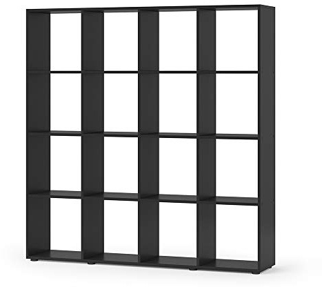 Vicco Raumteiler Karree, Schwarz, 138.5 x 142.5 cm, zur flexiblen Raumaufteilung und übersichtlichen Aufbewahrung