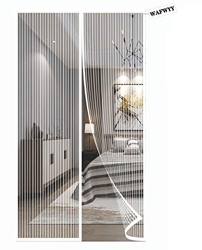 WAFWYY® Magnetic Fly Screen Door, Fly Screen, Insect Screen, Self-Adhesive, No Drilling, Magnetic Closure, Full Frame, 80 x 210 cm