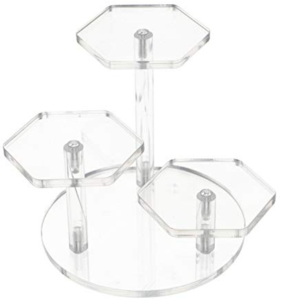 Cabilock 1 Pc Expositor Escalera Transparente Soporte De Exhibición De Figura Soporte De Exhibición De Alimentos Organizador De Perfumes Tipo Rack Magdalena Reloj Paso Marco Madera Acrílico