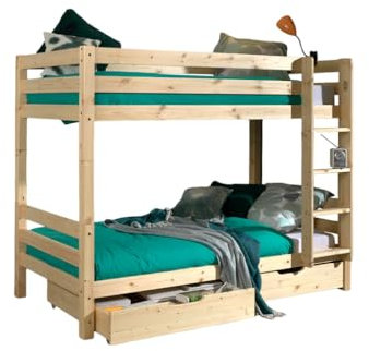 Vipack Etagen-Hochbett Pino 160 cm Höhe inkl. 2 Schubladen