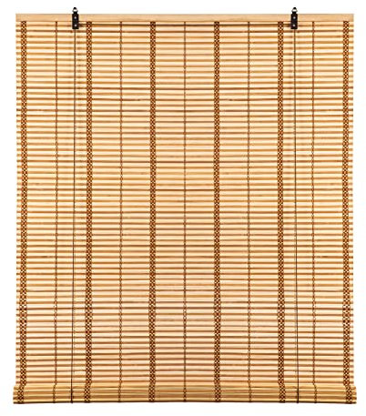 Cy.curtain bright Bambusrollo Fenster Sichtschutz Rollos in Bambus Raffrollos aus Holz Einfache Montage, Bambus Jalousette Echtholz Rollo Jalousette (Braun, 100 x 160 cm)