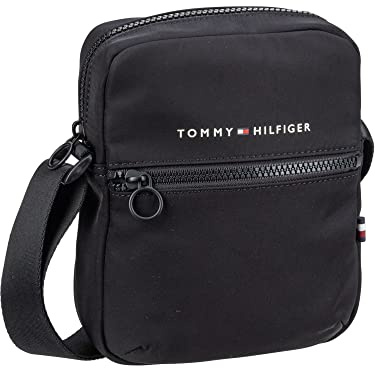 Tommy Hilfiger Herren Umhängetasche TH Horizon Mini Reporter Klein, Schwarz (Black), Einheitsgröße