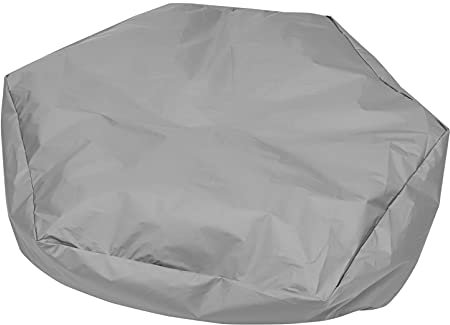 DOITOOL Sandbox- Abdeckung Sechseck Wasserdichte Sandkastenabdeckung mit Kordelkordel Oxford Stoffkapselabdeckung Außenerd für Sandkastenspielzeuge Schwimmbad Und Möbel (Grau 180X150 Cm)