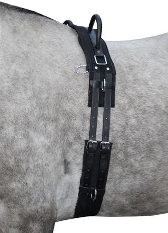 HKM Longiergurt -Canvas- mit Doppelgriff, Minishetty, orange/olivgrün