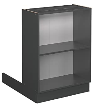 Vicco Kücheninsel Fame-Line, Anthrazit, 60 cm | Offener Stauraum · 1 Einlegeboden · Höhenverstellbare Füße · ✓ Alles im Blick · ✓ Frei kombinierbar