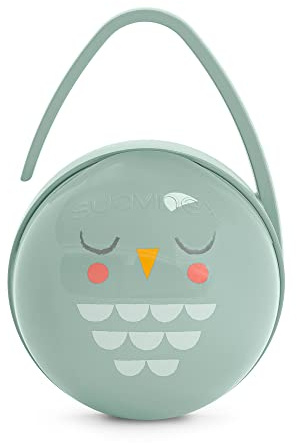Suavinex, Boîte à Tétine Duo avec Capacité pour 2 Sucettes. Pochette pour Sucettes, avec Anse Flexible, Bonhomia Vert