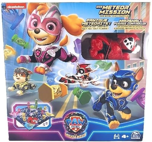 Spin Master Games – Paw Patrol: Mighty filmfilm – Meteor Mission – det actionfyllda spelet till filmen för 2-4 pälsvänner från 4 år