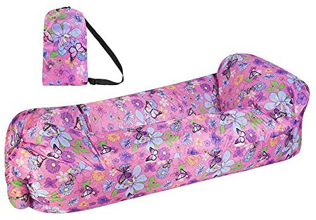 Hixingo Aufblasbares Sofa Wasserdichtes Strandliege Tragbares Luftsofa Outdoor Sofa Mit Tragetasche Reißfest Camping Sofa für Camping, Strand, Outdoor, Park, Reisen, Wandern (Schmetterling)